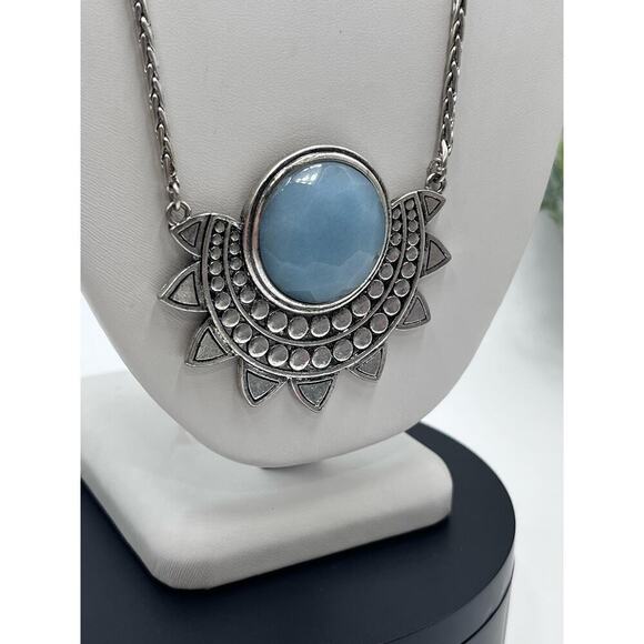 Lucky‎ Brand Statement Long 
Necklace Light Blue Quartz Silver
Tone - Picture 5 of 11